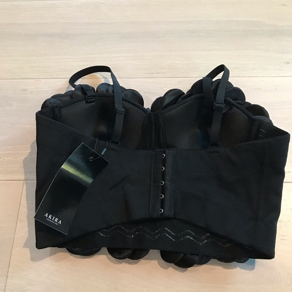 NWT AKIRA I WISH YOU WELL ROSE DETAIL CORSET TOP SZ SMALL S - Picture 8 of 11